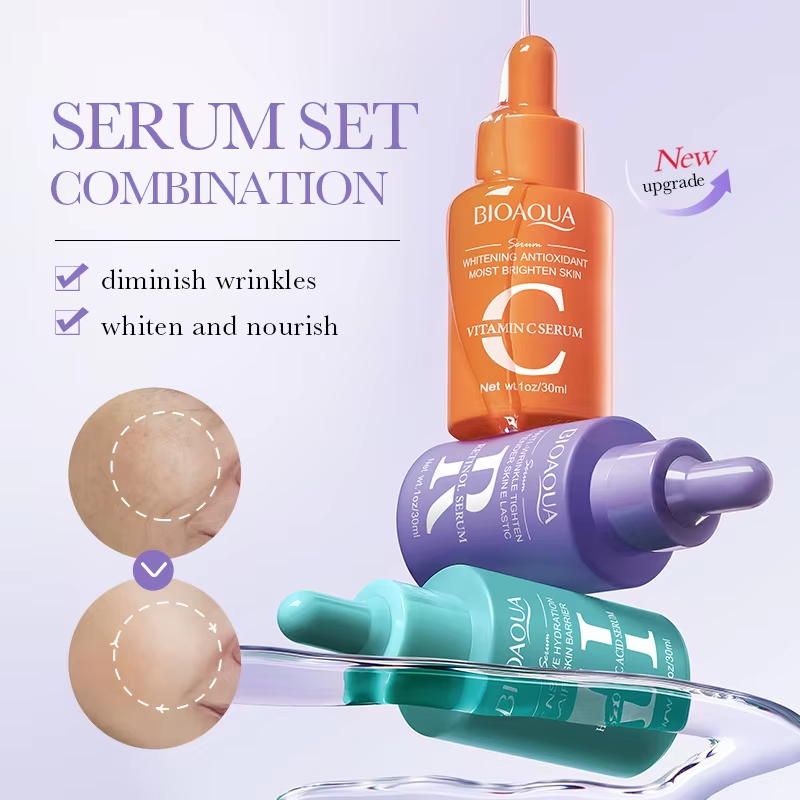 3pcs/set BIOAQUA Vitamin C Ret - The Ordinary Serum Hyaluronic Acid recension och pris